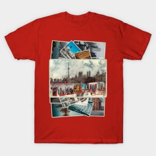 Greetings from Toronto in Canada Vintage style retro souvenir T-Shirt